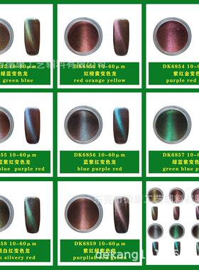 供应3D油变色龙春色牌磁性粉体粉动变BNO色3D变色油态墨1立00g一