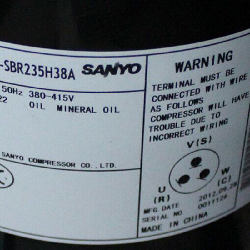 包邮适配三洋制冷压缩机C-SBR235H38A全新原装三洋空调制冷压缩机