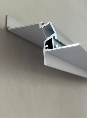 客厅悬浮吊顶极窄洗墙灯嵌入式反光灯槽隐回光灯无边框铝合金灯槽