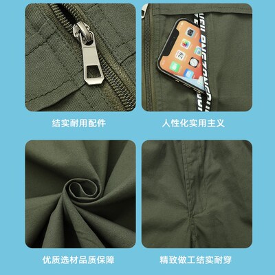 夏季纯棉薄款工作服套装男士耐磨劳保服长袖汽修电焊工服防烫工装