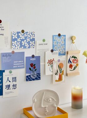 保持快乐装饰卡片明信片墙贴卧室房间寝室室内墙上壁纸装饰物品