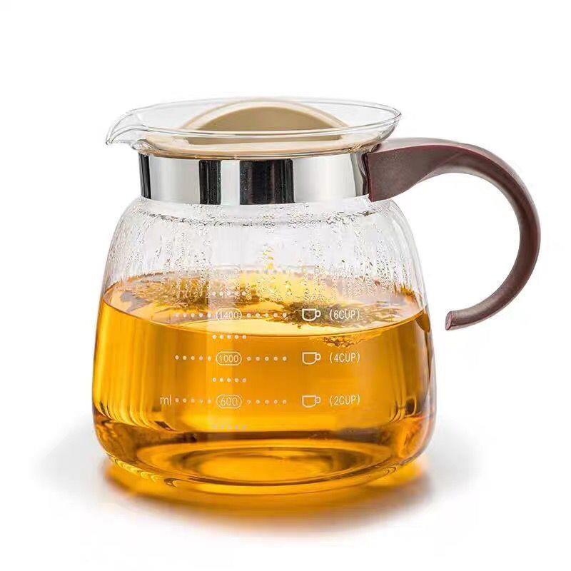 雅风冷水壶玻璃耐高温家用大容量白开水杯瓶泡茶壶玻璃冷水壶套装