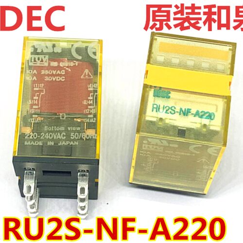 IDEC和泉RU2S-NF-A220 NF-A220 RU4S-NF-D24继电器8脚10A