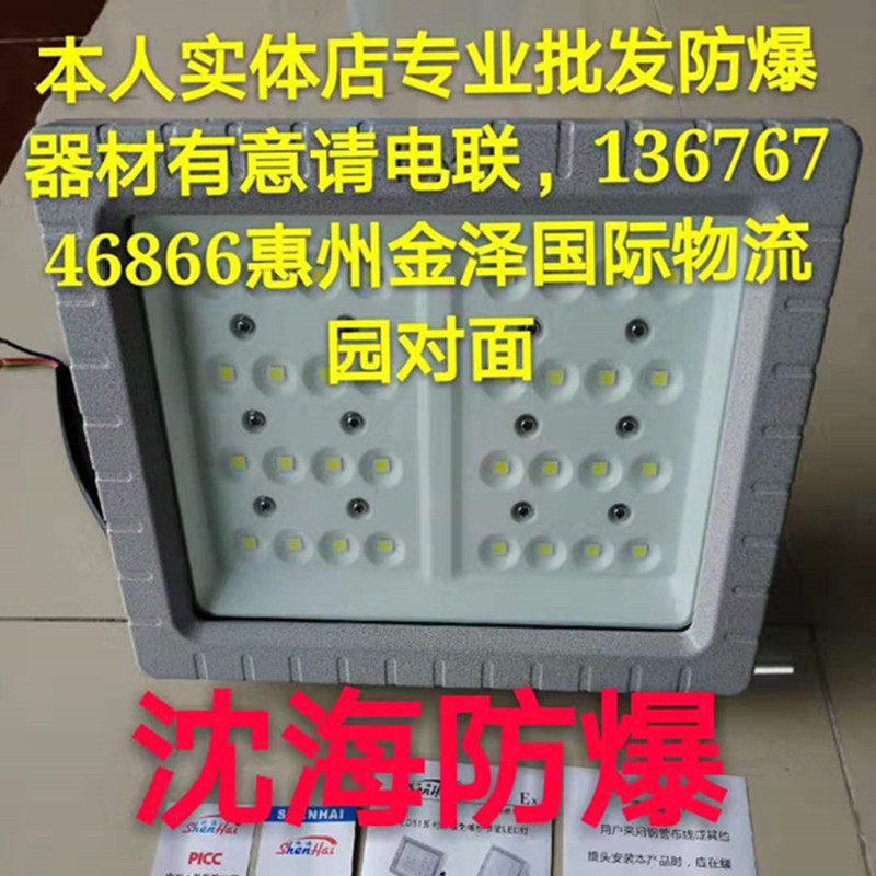 沈海BED51防爆免维护投光灯防爆LED节能灯化工加油站防爆灯50W100