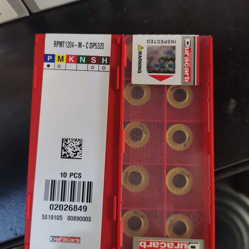 R6铣刀片杜龙卡浦RPMT1204-M-C DP5320数控铣刀片韩,国飞铣刀片