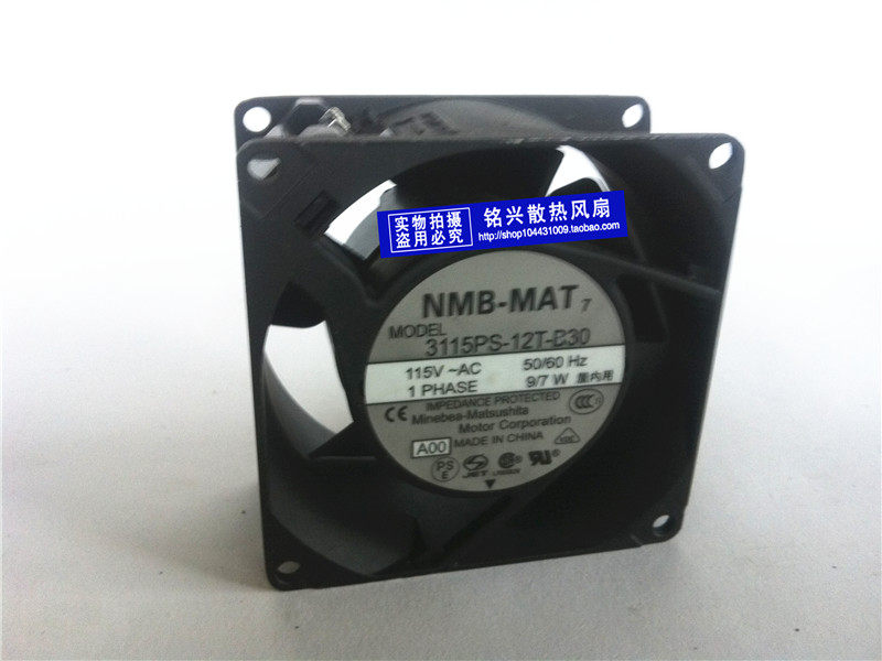 美蓓亚 NMB 8038 115V9W 3115PS-12T-B30 双轴承 散热风扇