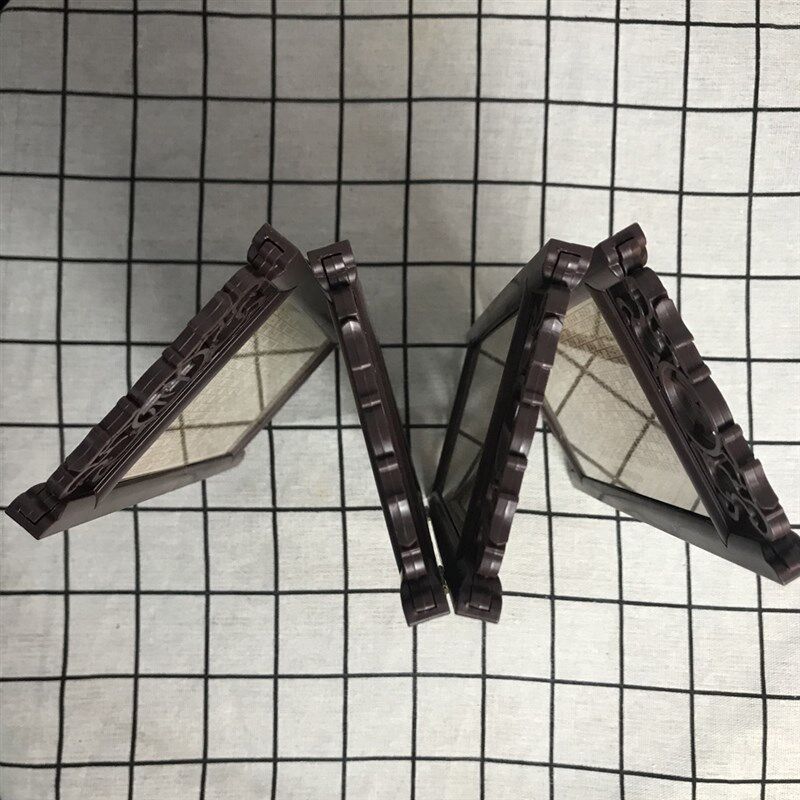 金刚道德经百福仿古八仙过海桌面小屏风摆件工艺品定制实木雕刻