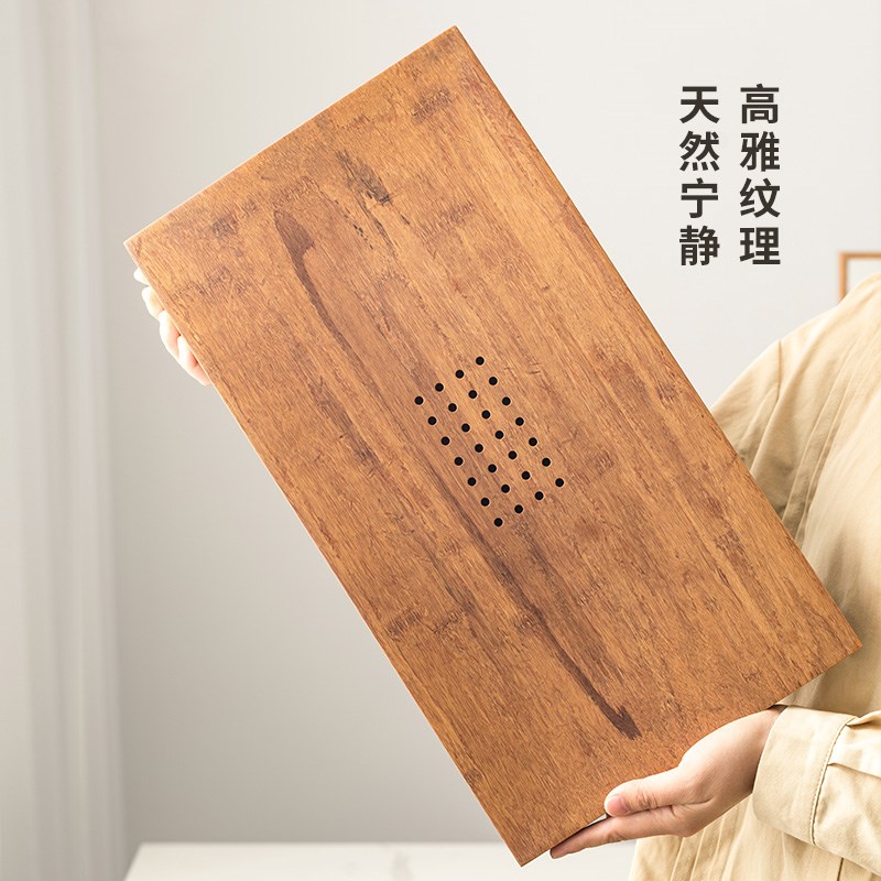 泥印储水排水茶盘家用茶台茶具办公室用沥水托盘客厅家用高档茶几