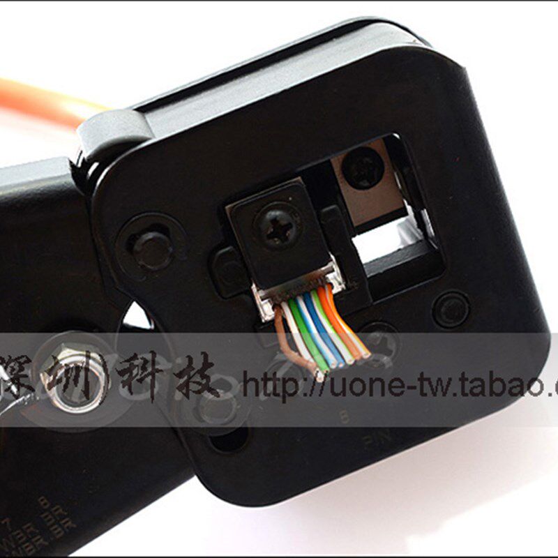 EZ-RJ45通孔专用工具压线钳 带自动切线 8P8C网络钳 水晶头压接钳