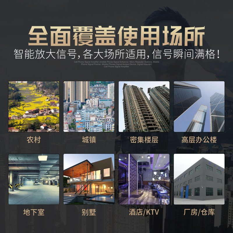 手机信号增强接收器放大器加强器移动联通电信三网合一4G 工程款