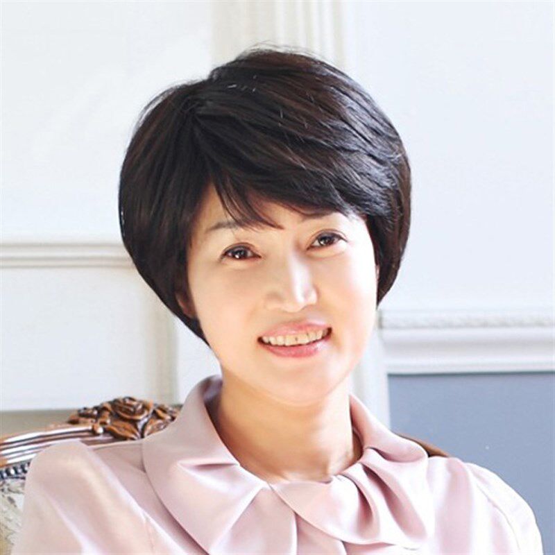手织顶心纯真发人假发女短直发中老年妈妈发轻薄化疗老人发套包邮