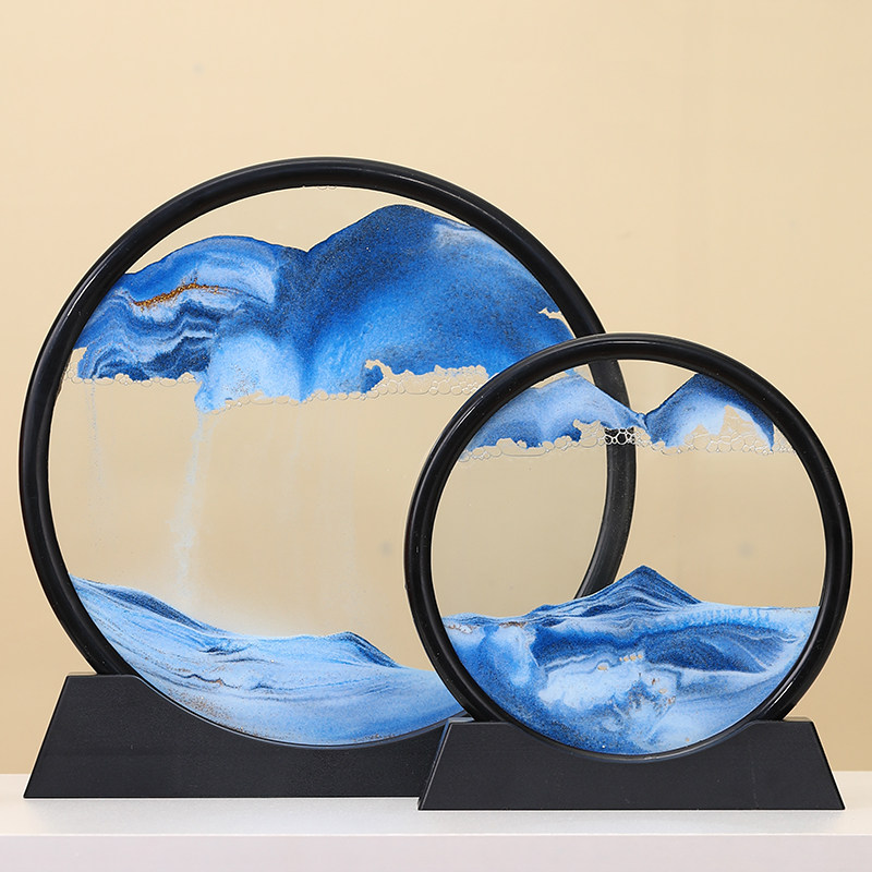 创意沙漏摆件轻奢流沙解压画电视酒柜客厅装饰品办公桌面乔迁礼品