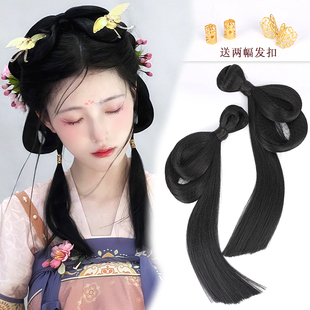 汉服假发一体式古风假发包盘发古装发髻垫发包唐朝发髻七舍假发女