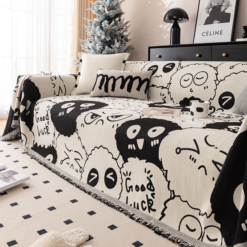 卡通沙发盖布四季通用防猫抓沙发毯盖巾全包万能沙发坐垫套罩巾