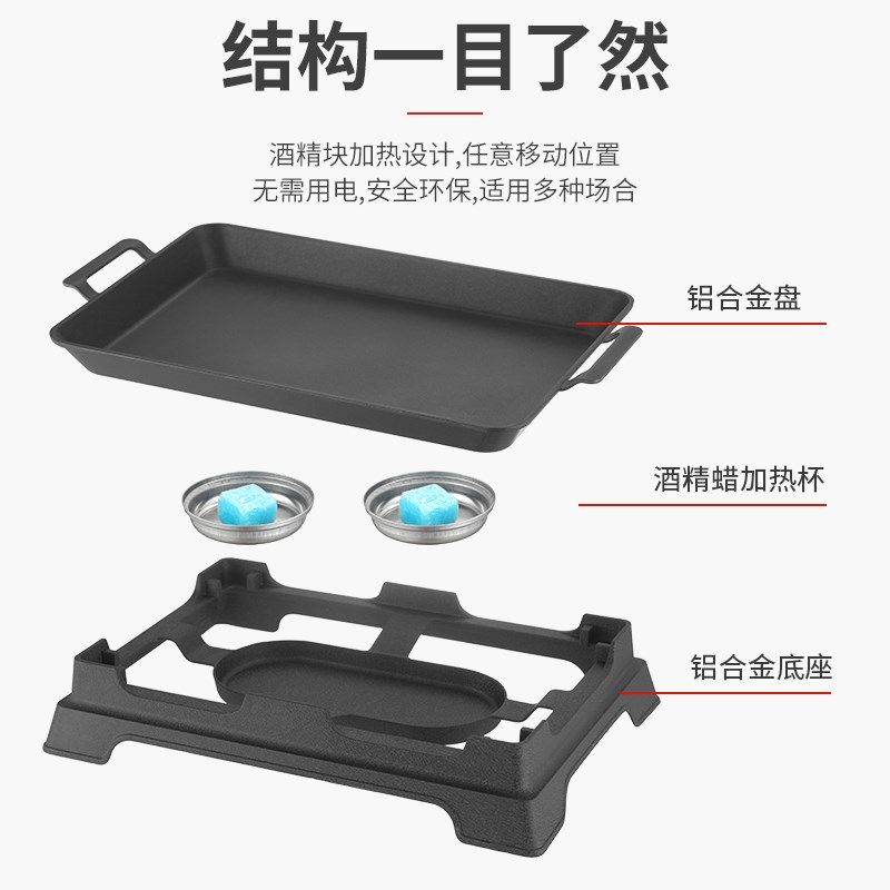 烤鱼盘烤鱼炉商用酒精炭火烤炉烧烤保温炉餐厅干锅牛蛙锅小份烤鱼