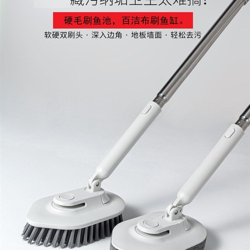 新品鱼缸刷百洁布锦鲤鱼池硬毛除藻三角刷水族箱水产养殖清洁工具