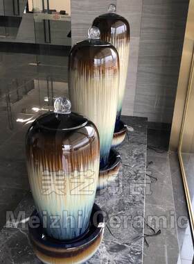客厅招财花瓶室内水系景观流水摆件循环水景加湿器喷泉缸开业礼品
