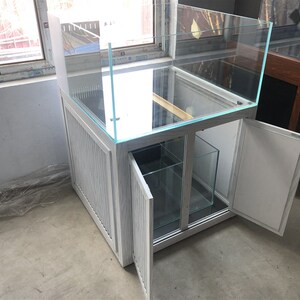 金品专用金鱼缸矮缸水族箱金晶超白鱼缸定做客厅底滤套装直角溢流