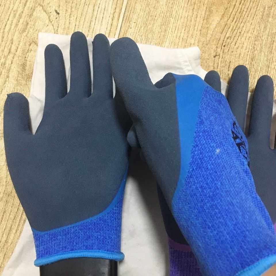手套劳保A333双子星耐磨防滑舒适透气双层带浸胶磨砂工作男式女式