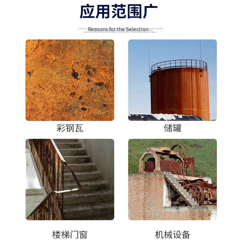 水性铁锈转化剂防锈漆免除锈金属漆彩钢瓦带锈转化底漆红锈转换剂