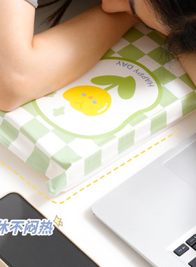 冰枕头夏天冰袋水袋降温冰凉卡通儿童可爱冰垫学生注水海绵水枕头