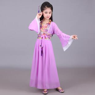 儿童古装七仙女服装女幼儿园唐装汉服贵妃公主裙小女孩古筝表演服