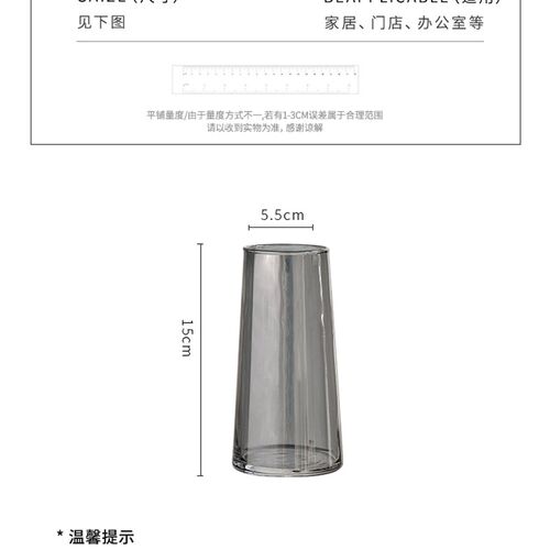 简约北欧风轻奢创意炫彩玻璃花瓶水培植物鲜花干花插花瓶客厅摆件