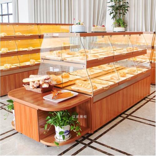 面包柜面包展示柜边柜中岛柜蛋糕模型展示柜商用蛋糕展示柜面包架