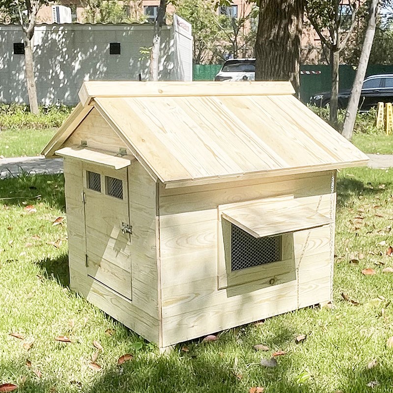 户外纯实木狗屋无甲醛大中型犬狗猫窝室外宠物小房子防风防雨防寒