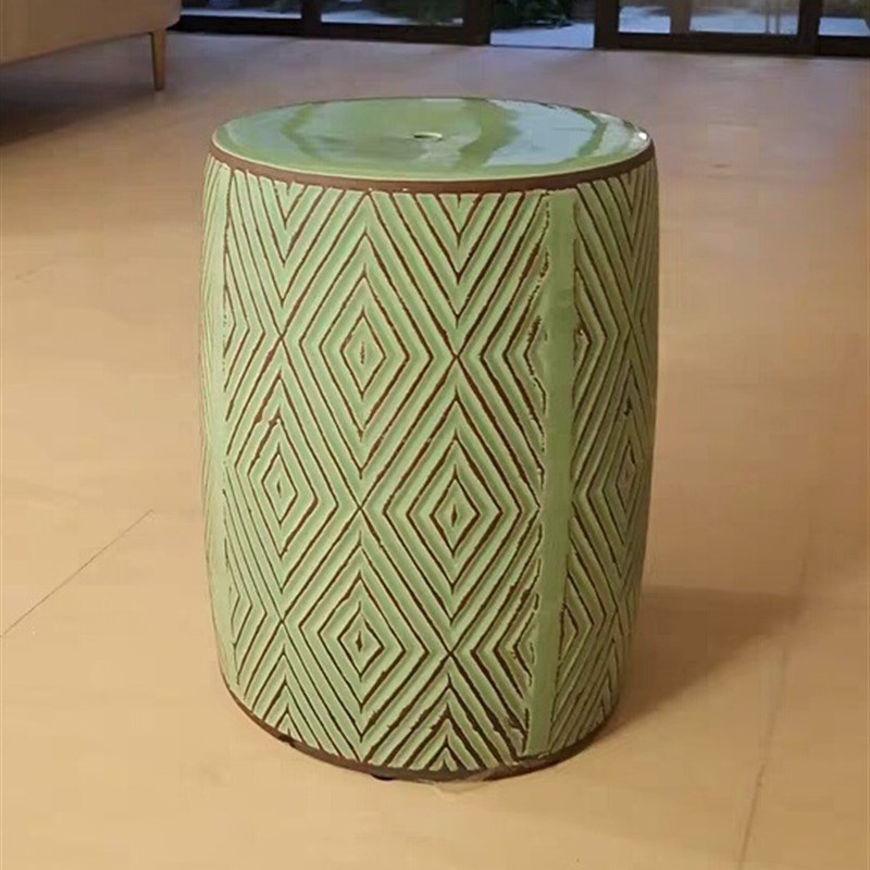 中美式陶瓷凳子浴室鼓椅客厅书房茶几阳台花园玄关换鞋梳妆坐绣墩
