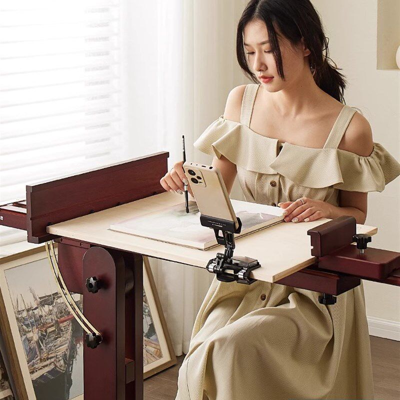 丰丰专业画架画板美术生专用实木油画架支架落地式复古艺术画架