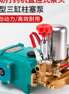 三缸柱塞泵直连式48v60v72v喷药机喷雾器压头大流量高压农用陶瓷