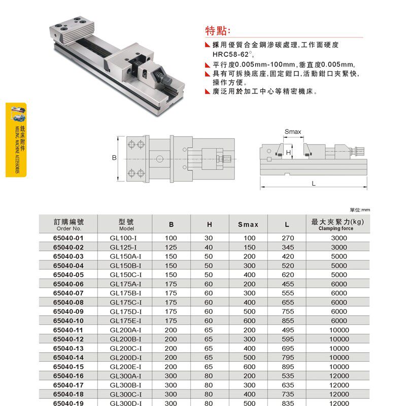 台湾精展65040 GL150A-I精密组合平口钳