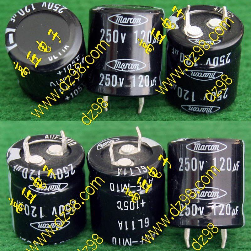 全新 日本 marcon 原装 250V 120uF 电解 电容