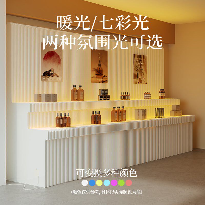 十八纸置物隔断屏风折叠移动挡板办公室图书馆带发光陈列架展示台