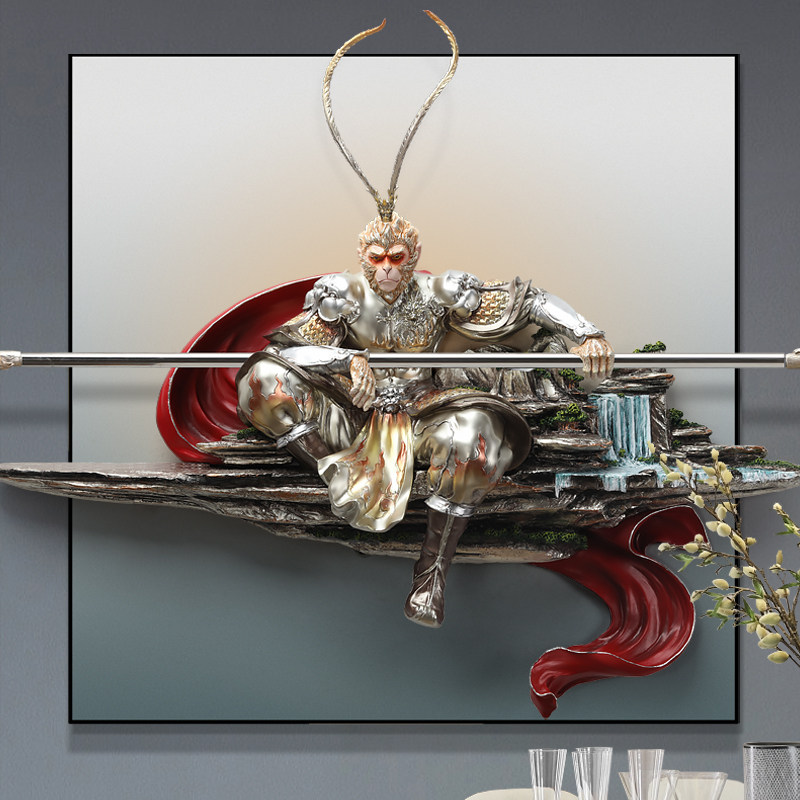 斗战胜佛玄关装饰画齐天大圣3d立体浮雕画孙悟空客厅办公室挂画