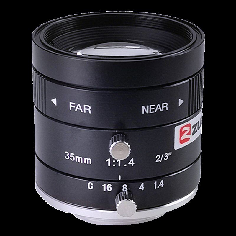 中联科创工业镜头35mm 300万像素低畸变C接口2/3英寸靶面定焦镜头