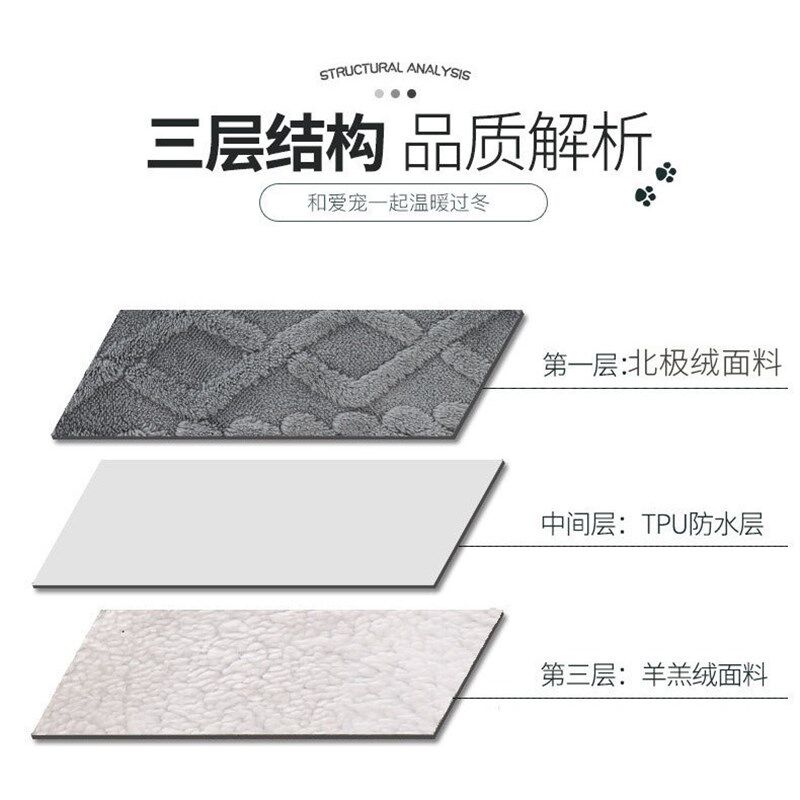 宠物毛毯防水狗毯子加大加厚猫咪保暖被子不粘毛防风垫子踩奶用品