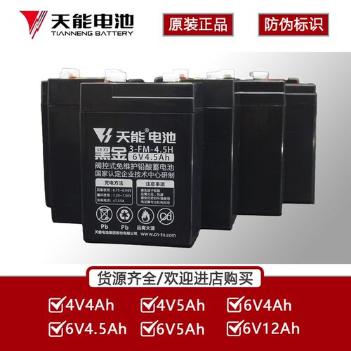 天能儿童电动童车电池三轮摩托车玩具车6V4.AH6V7AH12V9AH蓄电池