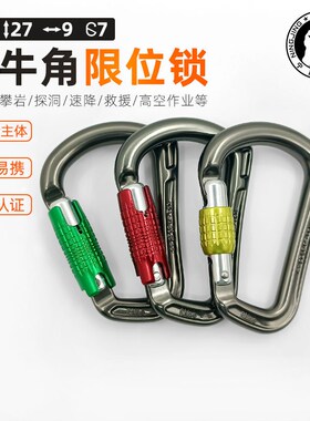 DMM大咪咪Rhino攀树犀牛角限位锁防转向H锁攀岩梨形主锁钩环现货