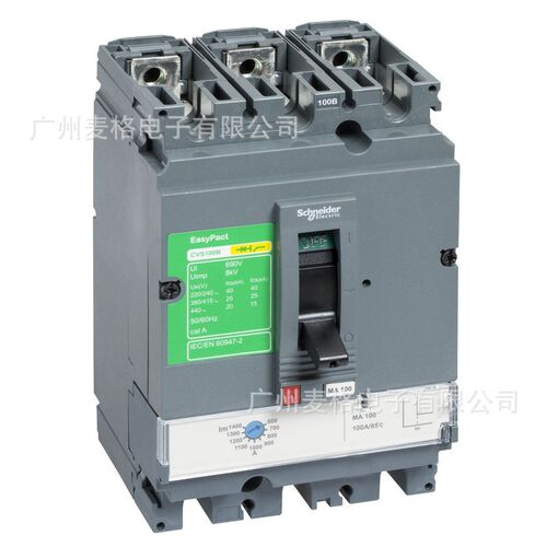 Schneider固定式塑壳断路器CVS100E TM20D 3P3D订货号 LV510834