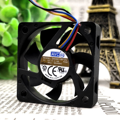原装 AVC DA04010B12U 4010 12V 0.14A 4线PWM 大风量散热风扇
