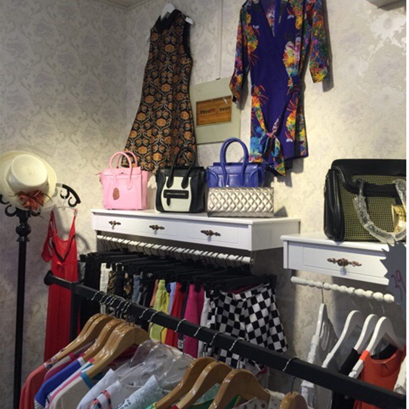 服装货架展示架上墙侧挂烤漆板高档女装 童装店展架包包架