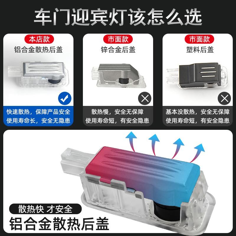 奥迪车门迎宾灯适用A6L A4L Q5L A7 A5 A8 Q7 Q3开门投影灯改装