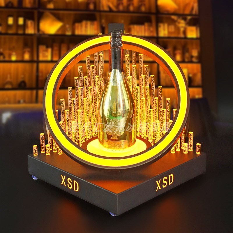 酒吧发光酒座网红创意黑桃A香槟展示架夜场洋酒XO酒托可定制酒座