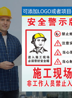 工地员工着装要求规范标识牌 工厂施工食堂工员个人卫生衣服正确