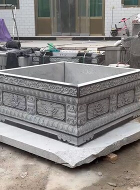 须弥座大理石佛台底座石雕花岗岩莲花座佛台浮雕底座寺庙石材佛座