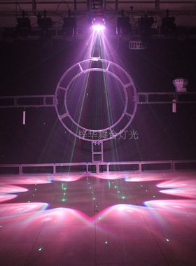 KTV包房白色六颗蜂眼激光嵌入式明装智能灯光声控蹦迪灯LED闪光灯