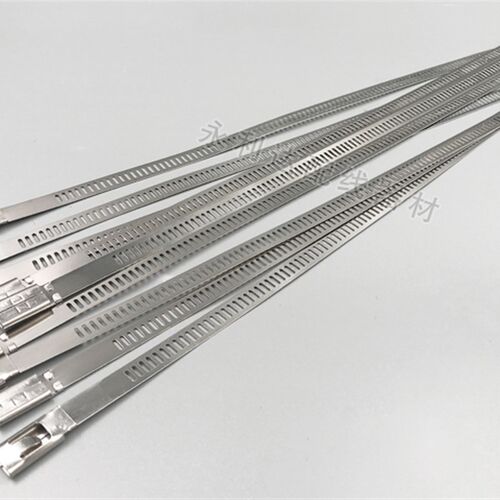 304卡扣不锈钢船用金属扎带10*1100mm交通电缆捆绑户外扎带100条