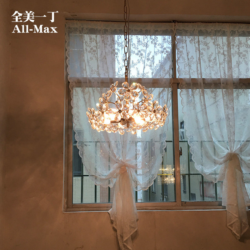 全美一丁复古儿童公主女孩美式法式客厅吊灯餐厅卧室轻奢水晶灯具